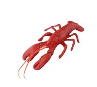 Niceminiwall Modelo de langosta de simulación, decoración de cangrejo de plástico para fiesta temática, fotografía, accesorio de teatro, herramienta educativa de vida marina, rojo (B)