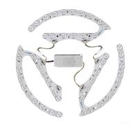 Niceminiwall Módulo de luz de techo LED regulable de 3 colores 72W 96W, panel de montaje magnético de lente óptica, kit de repuesto blanco brillante para sala de estar dormitorio (3 piezas)