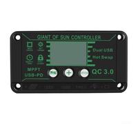 Niceminiwall MPPT - Controlador de carga solar de 10-100 A, impermeable, pantalla digital, regulador de panel solar, 12 V, 24 V, sistema de carga de batería para RV Marine Off Grid Aplicaciones (10 A)