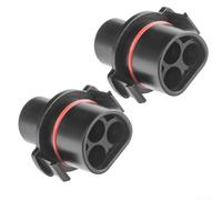 Niceminiwall Paquete de 2 adaptadores LY01 a BC01 compatibles con la estación de energía inversora solar Deye, convertidor de conector de energía solar ABS negro para sistemas de energía alternativos
