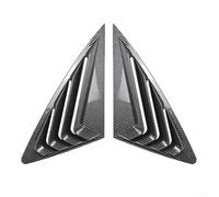 Niceminiwall Par de alerones triangulares traseros, cubierta de ventilación de rejillas laterales, aspecto de fibra de carbono, plástico negro brillante para Q3 F3 Sportback 2019-2024, cuerpo exterior