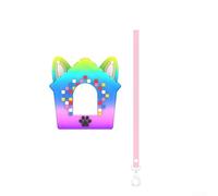 Niceminiwall Para Bitzee Doghouse Funda protectora de silicona con cordón a prueba de golpes a prueba de polvo suave carcasa completa para mascota electrónica virtual azul (coloreado)