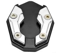Niceminiwall Placa de extensión para soporte lateral de motocicleta compatible con NMAX, construcción de aluminio duradera para estacionamiento estable en suelo blando, barro (plateado)