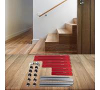 Niceminiwall Plantilla de herramienta de medición de peldaños de escalera ajustable para un diseño de ángulo preciso, calibre de escalera de aleación de aluminio duradero con conectores deslizantes