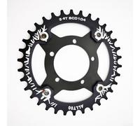 Niceminiwall Plato eléctrico 104BCD y adaptador de araña para motor de transmisión 01/02, pieza de repuesto de rueda de piñón de aleación de aluminio para kit de conversión de bicicleta eléctrica y