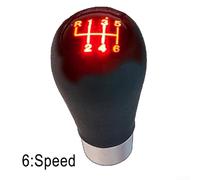 Niceminiwall Pomo de palanca de cambios LED rojo de 6 velocidades compatible con modelos BMW Serie E
