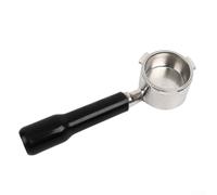 Niceminiwall Portafiltro espresso de 51 mm de 3 orejas, compatible con máquinas de espresso, soporte de filtro de café de acero inoxidable con cómodo mango de plástico para barista en casa