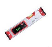 Niceminiwall Regla electrónica digital LCD de nivel con base magnética y medidor de ángulo, herramienta de medición de aluminio de alta precisión ± 0,05° en 200/300/400 mm para construcción, (300 mm)