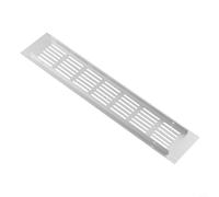 Niceminiwall Rejilla de ventilación rectangular de aluminio de 60 mm para ventilación de armarios y armarios, resistente al agua, panel de rejilla de aleación de aluminio plateado para 60 x 300 mm