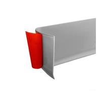 Niceminiwall Rodapié de PVC suave de 4 metros, impermeable, con respaldo automático, para mejoras del hogar y protección de edificios (gris)