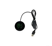 Niceminiwall Termómetro e higrómetro recargable por USB para reptiles, monitor digital de temperatura y humedad para terrarios y viveros, pantalla real con ± 1 °C (℉)