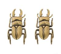 Niceminiwall Tirador de puerta de latón con forma de cucaracha de 4,5 x 2,1 cm, con forma de cobre, diseño decorativo de animales para el hogar, cocina, armario u oficina (B)
