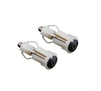 Niceminiwall Top Fix Kit de tornillos para asiento de inodoro con tapa de tuerca y decorativos para fijación de inodoros, nailon + accesorios de fijación de tapa de inodoro de acero inoxidable, 48 mm