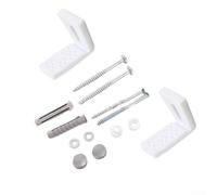 Niceminiwall Tornillos de anclaje de bidé de acero inoxidable para inodoro, kit de montaje en suelo, tornillos de fijación en forma de L, juego de accesorios de instalación blancos para baño, paquete