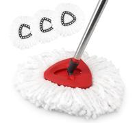 NICEMOVIC Paquete de 3 cabezales de fregona de repuesto, compatibles con cabezal de repuesto de fregona triangular Vileda, repuesto de fregona de microfibra reutilizable para una fácil limpieza y