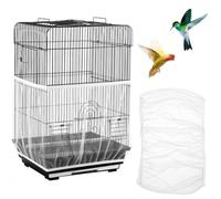 NiceNaiils 2 Piezas Cubierta de Red Universal Suave para Jaula de Pájaros, Receptor de Semillas, Cubierta Elástica para Ventilación a Prueba de Polvo