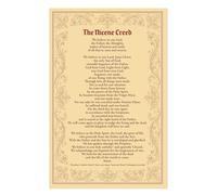 Nicene Creed & Apostle‘s Creed Prayer Poster - Christian Wall Art for Church, Homeschool, Sunday School - Inspirational Scripture Print for Worship & Study(Framed,08x12inch(20x30cm))