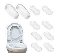NICENEEDED 10 Pieza de Amortiguador de Asiento de Inodoro de Silicona, Kit de Reemplazo de Asiento de Inodoro Y Bidé, Topes de Tapa para Asientos de Inodoro con Adhesivo Fuerte