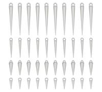 NICENEEDED 120 dijes de cono largos de plata con forma de pico, gótico, tibetano, vintage, circular, gótico, punk, cuentas para collares, pulseras, pendientes, manualidades