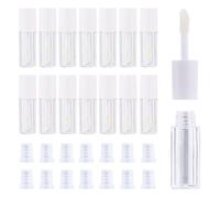 NICENEEDED 15 Uds. Tubos Vacíos de Brillo de Labios, Mini Envases Cosméticos Recargables de 1.2 ml, Botellas de Bálsamo Labial de Plástico Transparente con Varita