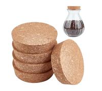 NICENEEDED 6 PCS Tapones de Corcho Grandes, Cónicos, Madera, Redonda