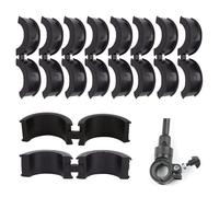 NICENEEDED 8 Pieza Adaptador de Junta de Bicicleta Negro, Juntas de Goma del Manillar, Adaptadores Espaciadores de Cuña para Vástago de Manillar Antivibración