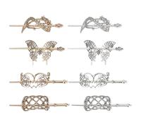 NICENEEDED 8 Pieza de Pinzas para el Cabello Vikingo Celta, Horquillas para el Pelo Estilo Vintage, Pasador de Pelo de Metal Creativo con Nudo Celta Minimalista