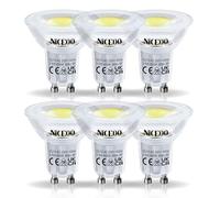 NICEOO Bombillas LED GU10,No Regulable, 3.5W Equivalente de 50W Incandescente,Blanco Frío 6000K 385 Lúmen, AC 230V,Sin Parpadeo PAR16 Lámpara Reflectora de 38°, Ángulo de Haz de 360°, Paquete de 6
