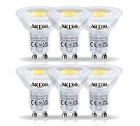 NICEOO Bombillas LED GU10,No Regulable, 3.5W Equivalente de 50W Incandescente, Blanco Neutro 4000K 385 Lúmen, AC 230V,Sin Parpadeo PAR16 Bombilla Reflectora 38°, Ángulo de Haz de 360°, Paquete de 6