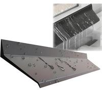 NICEQT Deflector de Lluvia Flexible Autoadhesivo for Ventanas, Tira Protectora de Goma Negra for Puertas y Ventanas, diseño con ángulo de 135°, Resistente al Sol, desviador de Agua(4.5cmx1.5M)