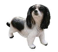 NICERAM Cavalier King Charles Spaniel Estatua | Estatua Resina King Charles Cavalier Hound | Estatua Perro Figura Animal simulado Semejanza Perro para colección Ciencia