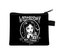 NICERAM miércoles Addams, Cartera Dibujos Animados para Mujer, Organizador Almacenamiento, Monedero gótico para Mujeres y niñas