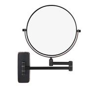 Nicesail Espejo Aumento 10x de Pared Espejo Maquillaje Extensible Espejo Aumento Baño Bronce Negro - 360° Giratorio Espejo de Doble Cara Espejos para Afeitad Pared Redondo,Diámetro 20 cm