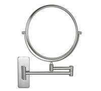 Nicesail Espejo cosmético de pared con aumento 7X - Espejo de maquillaje extensible - Rotación de 360° - Espejo de afeitar para montar en pared - Espejo de aumento para baño - Cromado