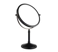 Nicesail Espejo Maquillaje Aumento x10 Espejo de Mesa Bronce Negro - Doble Cara - para Afeitado Baño,Hoteles,Salones de Belleza,Diámetro de 20cm
