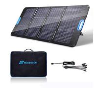 Nicesolar Panel solar plegable de 100 W, módulo solar de doble cara con USB-A & C PD65 W para generadores de estación de energía portátil, teléfono móvil, módulo fotovoltaico, sistema solar para