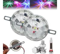 Nicetopu Universal Waterproof LED Chassis Lights, 12-24v Function LED Watermelon Light Indicator Side Marker Signal Light for All Trucks,Trailers,Pickup Trucks,Off-Road Vehicles(2Pcs)