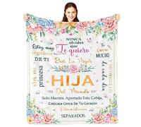 Nicetous Regalo para Mi Hija, Día de Las Madres Regalos, Regalos para Hijas en Español, Regalos para Hijas, Manta/Cobija para Mi Hija en Español 50x60 pulgadas, Regalo de Cumpleanos para Mi Hija