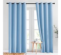 NICETOWN - 1 par de Cortinas Opacas con Ojales sólidos (132 cm de Ancho)