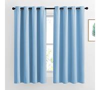 NICETOWN - 1 par de Cortinas Opacas con Ojales sólidos (132 cm de Ancho)
