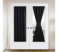 NICETOWN Cortina Opaca para Puerta - Cubierta de Puerta Francesa con Aislamiento térmico para Cocina, oscurecimiento de habitación, Cortinas de Ventana para Patio Delantero, 107 cm de Ancho x 182 cm