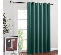NICETOWN Cortina Opaca para Ventana de Dormitorio, decoración del hogar, Cortina Opaca con Aislamiento térmico para Loft, habitación de Invitados (Verde Cazador, 1 Panel, 80 x 84 Pulgadas)