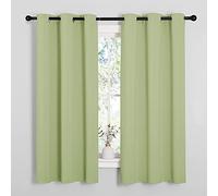 NICETOWN Nursery EsseKGUSial - Cortinas Opacas con Aislamiento térmico y Ojales sólidos en la Parte Superior para habitación de Hijo (Verde Salvia, 1 par, 42 x 63 Pulgadas)
