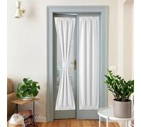 NICETOWN Panel de Cortina de Lino sintético para Puerta, Cortinas Opacas para Puerta Francesa, Aislamiento térmico, Paneles de privacidad para Ventana, Sala de Estar, Puertas (25 Pulgadas de Ancho x