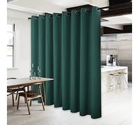 NICETOWN Panel de Puerta de Cristal para Patio (120 Pulgadas de Ancho x 84 Pulgadas de Largo, Verde Cazador, 1 Panel), Cortina Opaca para Dormitorio/Sala de Estar, Panel de privacidad para Comedor y