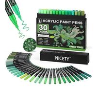 Nicety - Rotulador acrílico para pintura acrílica (30 unidades), color verde