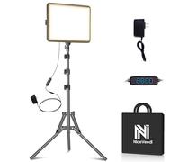 NiceVeedi Iluminación de fotografía de 25 W, anillo de luz regulable de 2900-7000 K con soporte de trípode, luz de video de estudio de 73 pulgadas para grabación de vídeo/fotografía/transmisión en