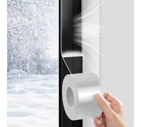 NICEWAT 5cmX10m Cinta Aislante Termica para Ventanas y Puertas, Aislamiento Térmico Autoadhesivo de Ventana, Silicona Transparente Burlete puerta entrada para Acústico Prueba de Viento y Agua