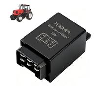 NICEWAT Relé intermitente genérico 12 V 21 W 2 + 1 + 1 para tractores, coches antiguos, remolcadores, coches, camiones y maquinaria de construcción, 6 polos Relé intermitente 75605146, relé