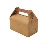 Niceway - Cajas de regalo recicladas de papel kraft para dulces, cajas de regalo pequeñas para bodas, fiestas de cumpleaños, baby shower, 6.5x3.3x3.6 Inch, Marrón, 30